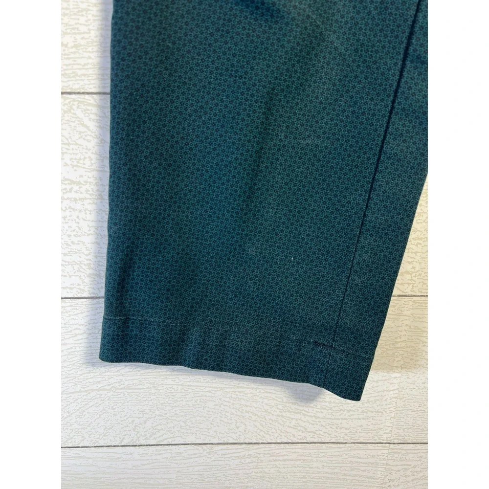 Banana Republic Mens 32x30 (34x28.5) Aiden Chino Pants Teal Blue Micro Print Dot